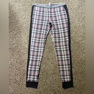 Victoria’s Secret M plaid long John style joggers
